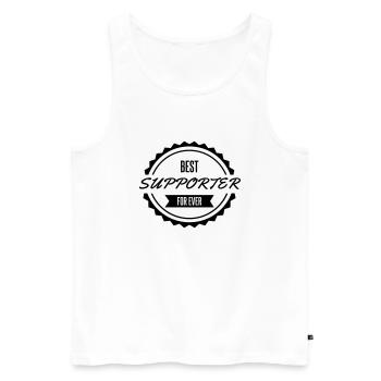 best supporter - Débardeur bio Premium Homme - blanc - Devant - AI Model Male 178 light (178cm)
