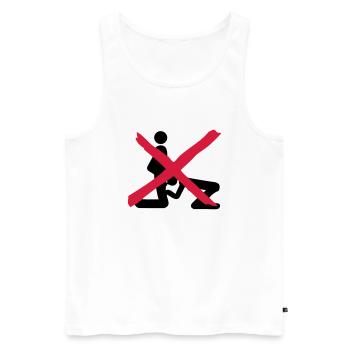 verbotene liebe oralsex icon - Débardeur bio Premium Homme - blanc - Devant - AI Model Male 178 light (178cm)