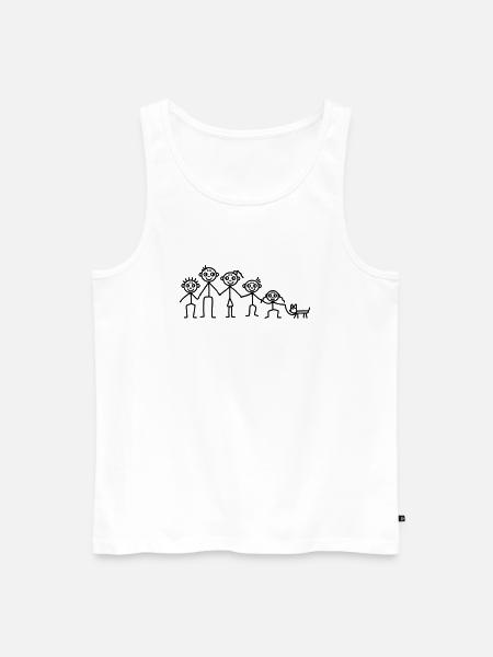 Vater Mutter Kinder - Männer Premium Bio Tank Top - Weiß