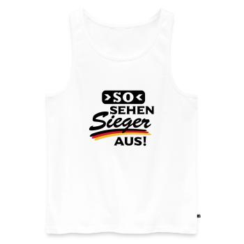 So sehen Sieger aus - Männer Premium Bio Tank Top - Weiß - Vorne - Michal (187cm)