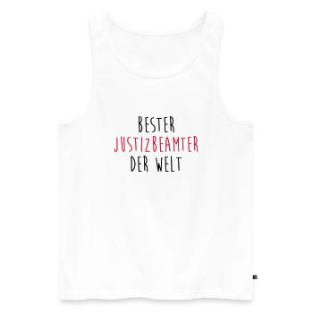 Justizbeamter Justizbeamtin Justiz Recht Gericht - Männer Premium Bio Tank Top - Weiß - Vorne - Michal (187cm)