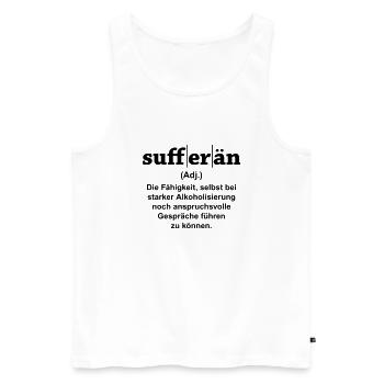 Sufferän - Männer Premium Bio Tank Top - Weiß - Vorne - AI Model Male 178 light (178cm)