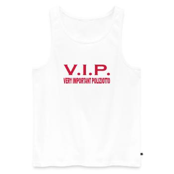 Very important poliziotto - Men's Premium Organic Tank Top - white - Front - Michal (187cm)