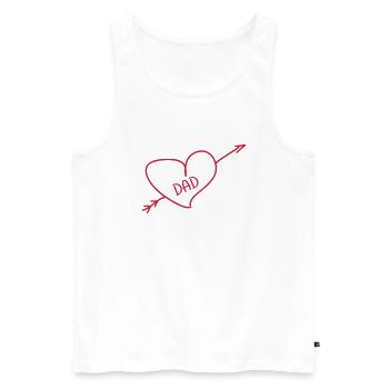 Father's Day / Dad / Daddy / Papa / Vati / Baby - Men's Premium Organic Tank Top - white - Front - Michal (187cm)