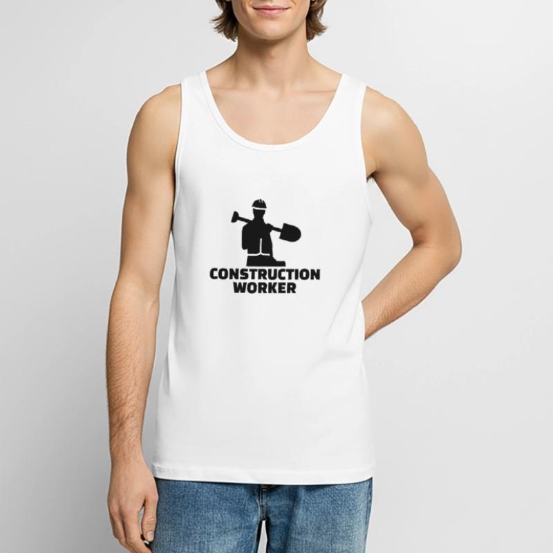 Construction worker Débardeur bio Premium Homme