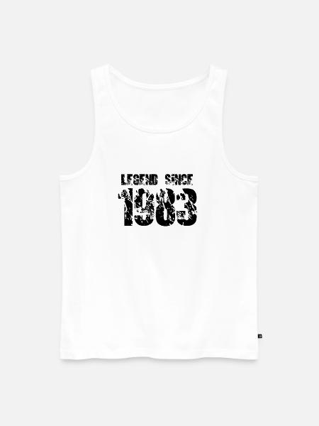 Legend since 1983 - Männer Premium Bio Tank Top - Weiß