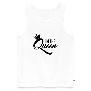 I'm the Queen - Männer Premium Bio Tank Top - Weiß - Vorne - Michal (187cm)