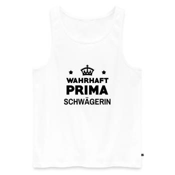 Ehe Schwager Liebe Paar Schwägerin Frau Braut Love - Männer Premium Bio Tank Top - Weiß - Vorne - Michal (187cm)