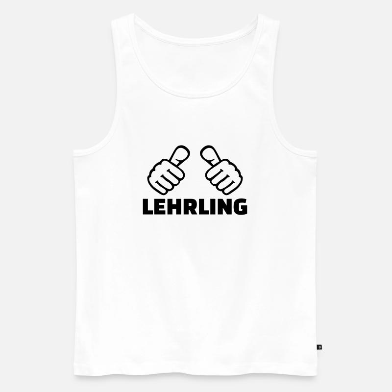 Lehrling - Männer Premium Bio Tank Top - Weiß