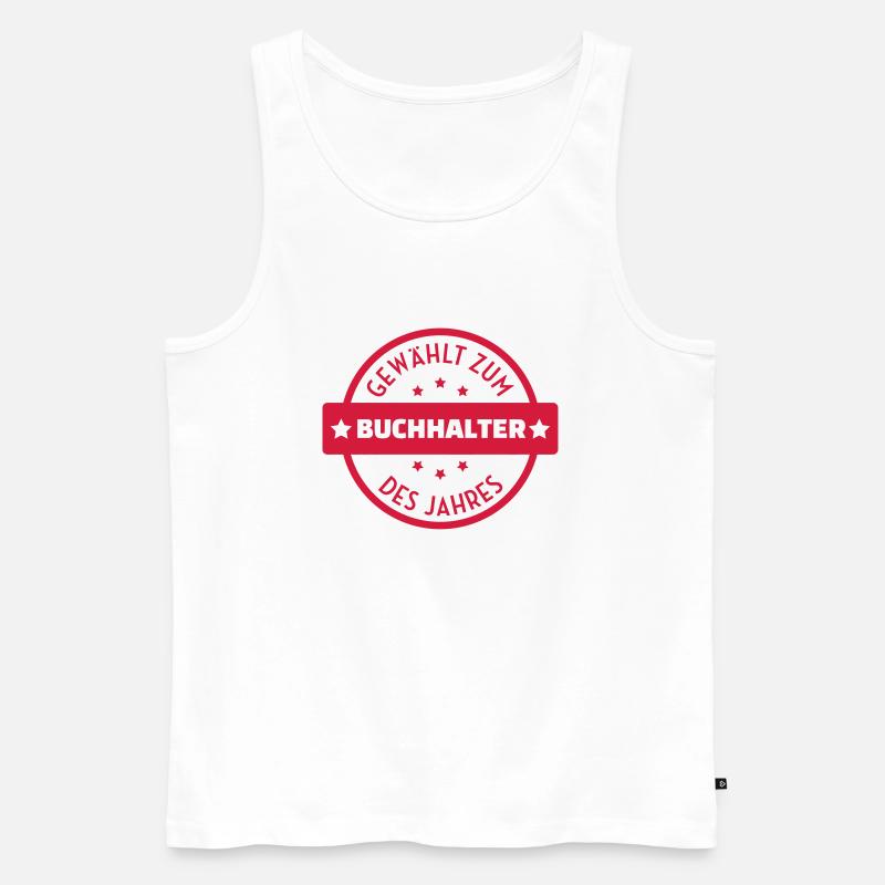 comptable / comptabilité / compter / chiffre - Débardeur bio Premium Homme - blanc