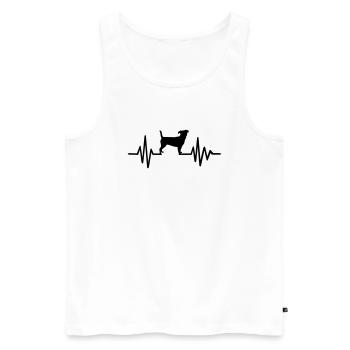 Jack russell - Men's Premium Organic Tank Top - white - Front - AI Model Male 178 light (178cm)