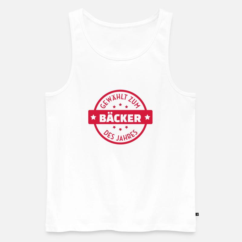 Bäcker / Bäckerei / Bäckerin / Brot - Männer Premium Bio Tank Top - Weiß