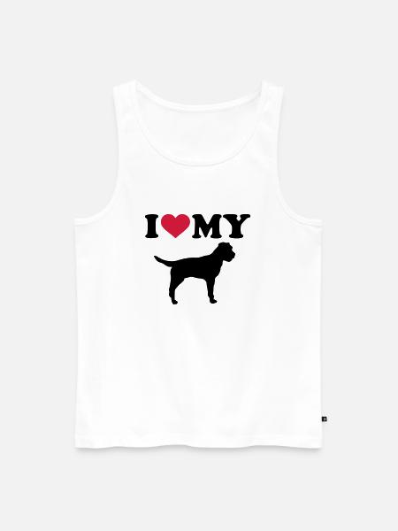 Border Terrier - Débardeur bio Premium Homme - blanc