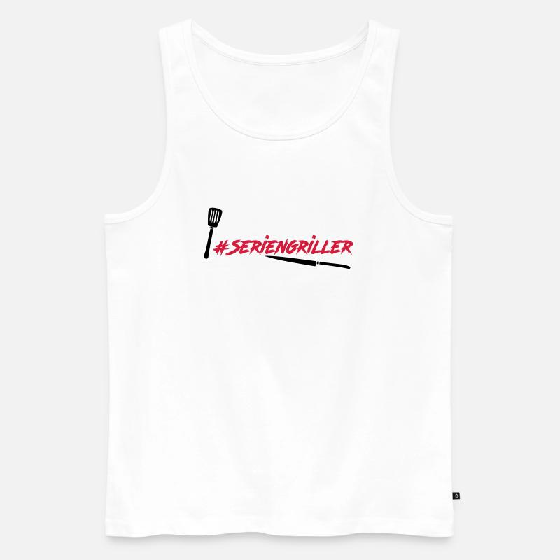 Seriengriller - Männer Premium Bio Tank Top - Weiß