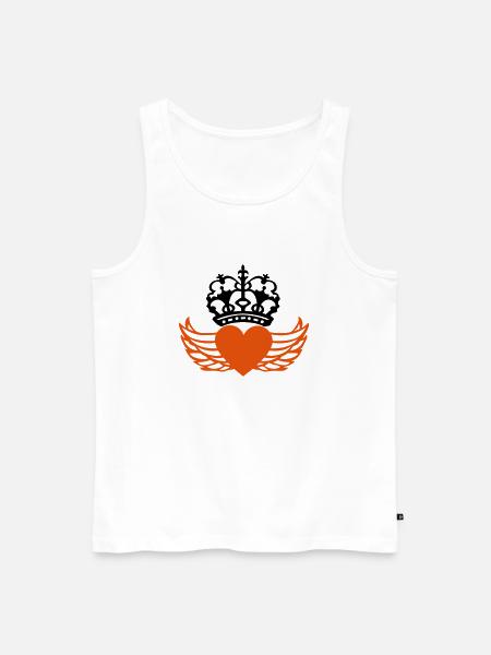 crown heart love wing - Men's Premium Organic Tank Top - white