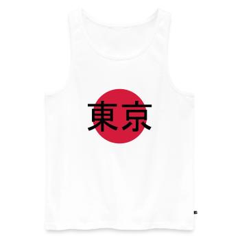 Sign Tokyo stamp - Men's Premium Organic Tank Top - white - Front - Michal (187cm)