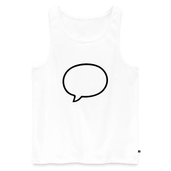 Speech bubble comic design - Men's Premium Organic Tank Top - white - Front - AI Model Male 178 light (178cm)