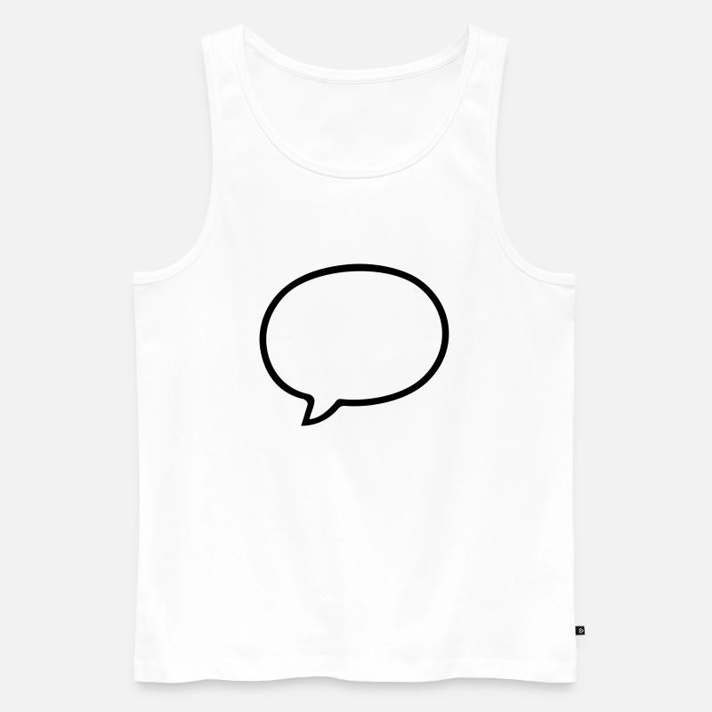 Speech bubble comic design - Men's Premium Organic Tank Top - white