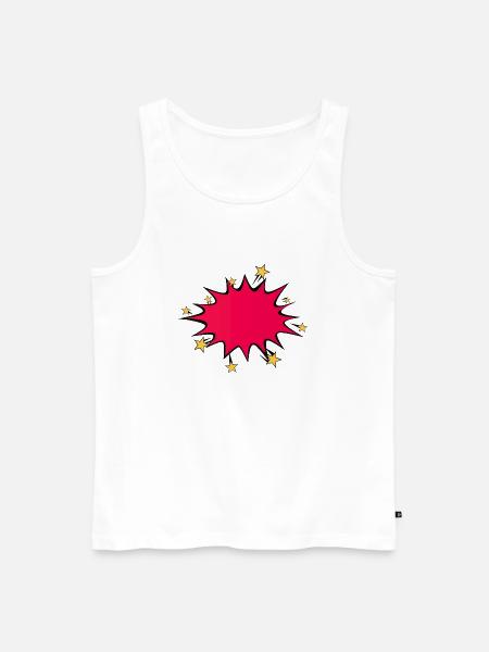 bubble explosion star eclate drawing - Men's Premium Organic Tank Top - white