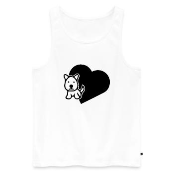 Dog dog - Men's Premium Organic Tank Top - white - Front - Michal (187cm)