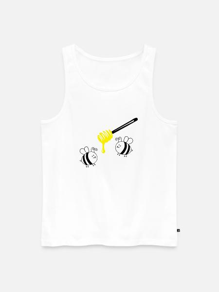 honey bees 2 - Men's Premium Organic Tank Top - white