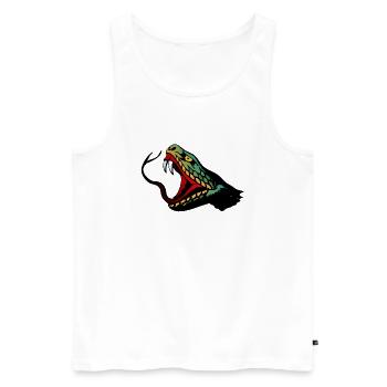 snake tattoo tattoo - Men's Premium Organic Tank Top - white - Front - Michal (187cm)