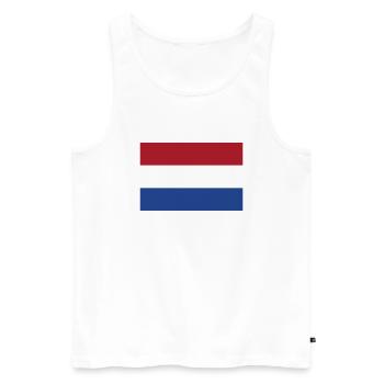 Drapeau Pays Bas (Hollande) / Holland flag - Débardeur bio Premium Homme - blanc - Devant - AI Model Male 178 light (178cm)