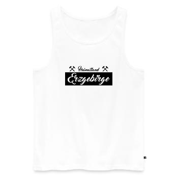 Heimatland Erzgebirge Sachsen - Männer Premium Bio Tank Top - Weiß - Vorne - Michal (187cm)