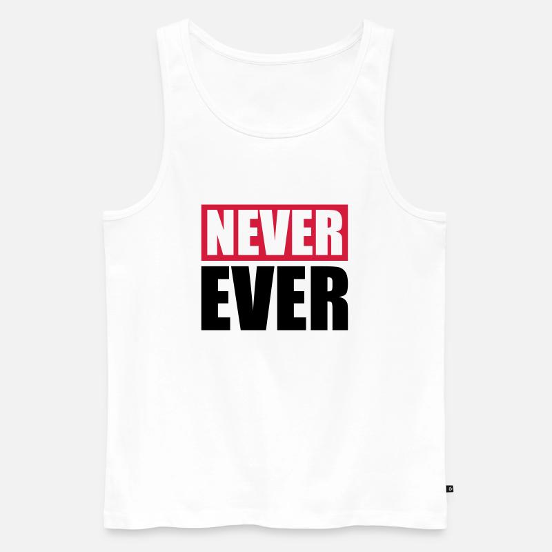 Never Ever Balken - Männer Premium Bio Tank Top - Weiß