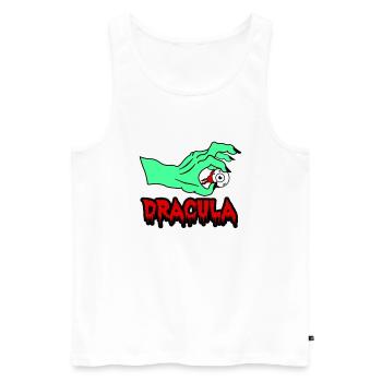 Dracula - Männer Premium Bio Tank Top - Weiß - Vorne - AI Model Male 178 light (178cm)
