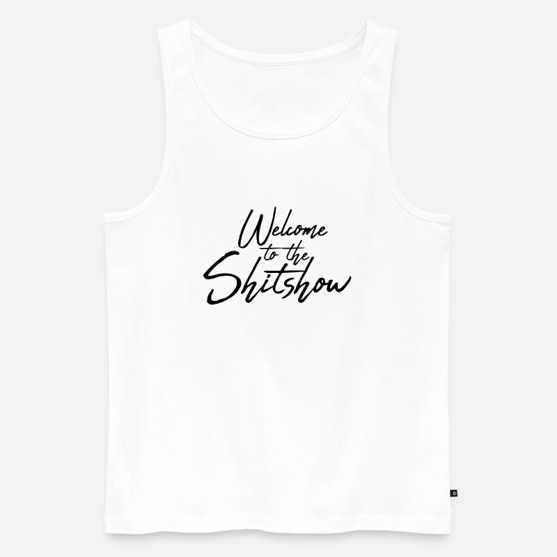 Welcome Shitshow Logo - Männer Premium Bio Tank Top - Weiß