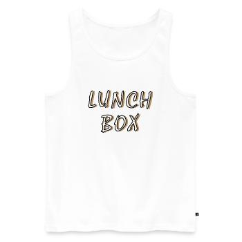 Lunch - Men's Premium Organic Tank Top - white - Front - AI Model Male 178 light (178cm)