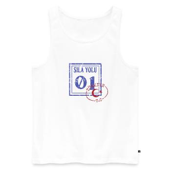 Adana - Männer Premium Bio Tank Top - Weiß - Vorne - AI Model Male 178 light (178cm)