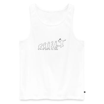Joueur de badminton Badminton Badminton Badminton Fan de badminton - Débardeur bio Premium Homme - blanc - Devant - AI Model Male 178 light (178cm)
