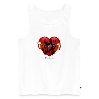 Düsseldorf - Männer Premium Bio Tank Top - Weiß - Vorne - Michal (187cm)