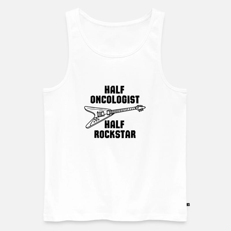 SAMT ONKOLOGE, TEILS - Männer Premium Bio Tank Top - Weiß
