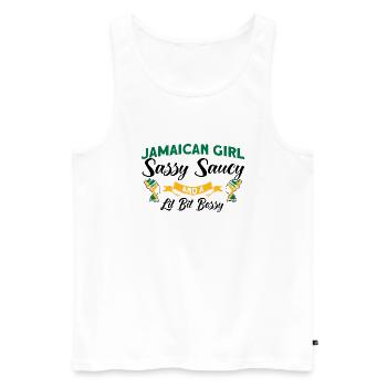 Jamaica Jamaican Flag Gift - Men's Premium Organic Tank Top - white - Front - Michal (187cm)