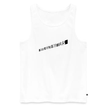 la santé mentale compte citation - Débardeur bio Premium Homme - blanc - Devant - Michal (187cm)