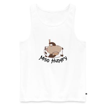 Miso Hungry Panda - Asian Food Lover Art - Men's Premium Organic Tank Top - white - Front - AI Model Male 178 light (178cm)