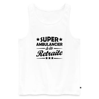 super ambulancier à la retraite - Débardeur bio Premium Homme - blanc - Devant - Michal (187cm)