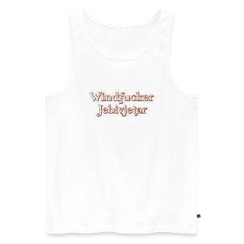 Bosnisch fraza Wind fucker LZN Izet Rukfas Combe - Männer Premium Bio Tank Top - Weiß - Vorne - AI Model Male 178 light (178cm)