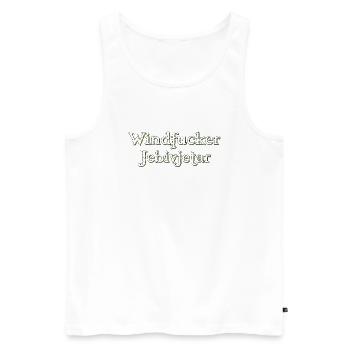 Bosnisch fraza Wind fucker LZN Izet Rukfas Combe - Männer Premium Bio Tank Top - Weiß - Vorne - AI Model Male 178 light (178cm)