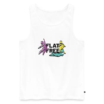 flat free - Männer Premium Bio Tank Top - Weiß - Vorne - AI Model Male 178 light (178cm)