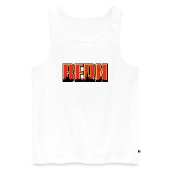 Bern - Männer Premium Bio Tank Top - Weiß - Vorne - AI Model Male 178 light (178cm)
