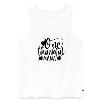 Une maman reconnaissante 01 - Débardeur bio Premium Homme - blanc - Devant - Michal (187cm)