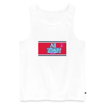All Night Long 1 - Men's Premium Organic Tank Top - white - Front - AI Model Male 178 light (178cm)