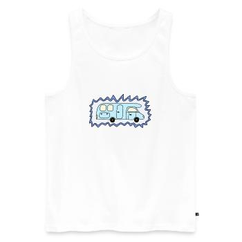Camper - Men's Premium Organic Tank Top - white - Front - AI Model Male 178 light (178cm)