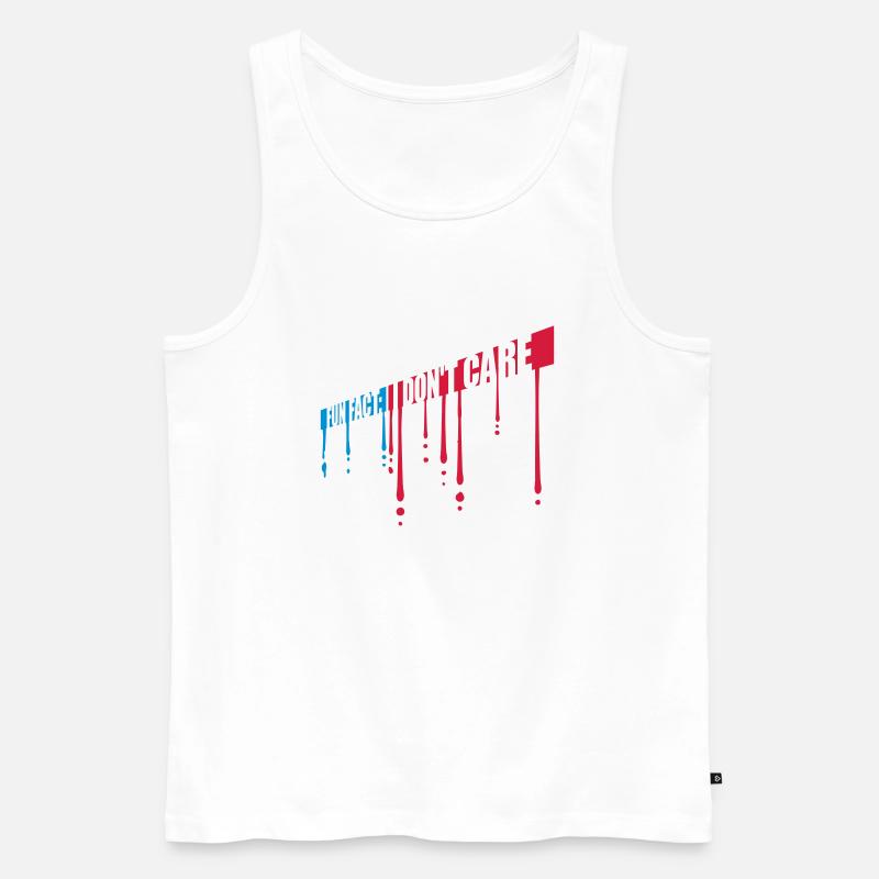 I dont care fact - Männer Premium Bio Tank Top - Weiß