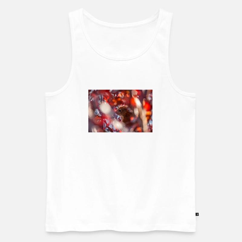Eichhörnchen im Herbst - Männer Premium Bio Tank Top - Weiß