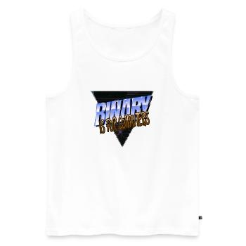 gift cool design pansexual happy lgbtqi and - Männer Premium Bio Tank Top - Weiß - Vorne - Michal (187cm)